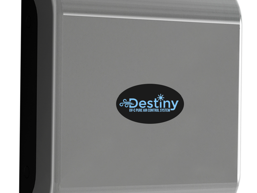 Introducing the Destiny UV-C Clean Air Hand Dryer. A patented smart UV-C light hand drying system for clean dry hands.