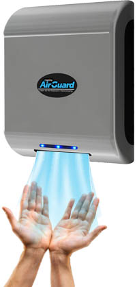 UV-C LED hand dryer